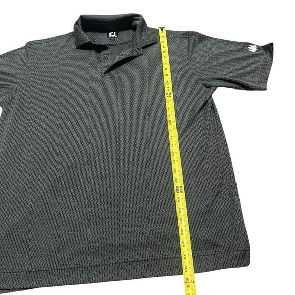 FOOTJOY Men’s Grey Athletic Geometric Pattern Polo Shirt Size XL - Picture 4 of 5